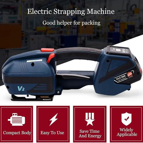 Electric Strapping Machine Welding Strapping Tool Battery Powered Charged Banding Machine for PP PET Straps Automatic Pallet Strapping Machine,1battery in Kuwait