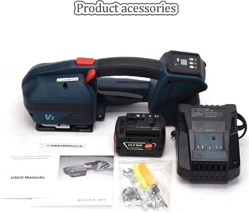 Electric Strapping Machine Welding Strapping Tool Battery Powered Charged Banding Machine for PP PET Straps Automatic Pallet Strapping Machine,1battery in Kuwait