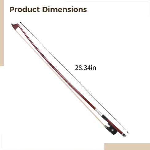 Premium 4/4 Cello Bow, Octagonal Handcrafted Wood Stick With Metal Parts, Horse Hair For Professional-Level Performance And Sound in Saudi Arabia