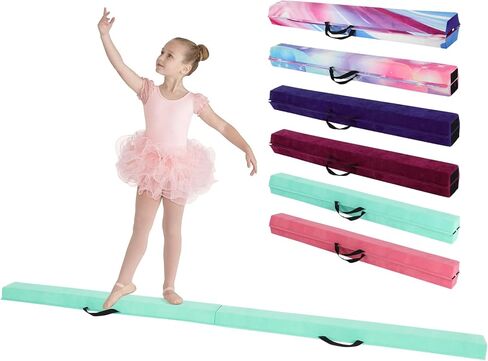 Fahkns 8ft قابلة للطي شعاع التوازن: حزمة أرضية للجمباز-معدات Gymnastics للأطفال ، قاع ناتج عن ذلك ، محمل حقيبة للمنزل in Kuwait