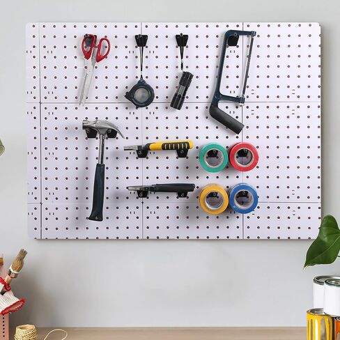 Unittype 100 حزمة من خطافات Pegboard البلاستيكية مقاس 10.16 سم مناسبة لملحقات Pegboard 1/4 و1/8 للجراج والمكتب والمطبخ والمتجر (أبيض عاجي) in Kuwait