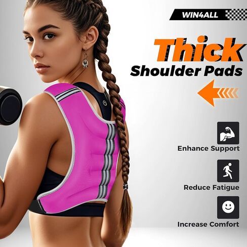 Weighted Vest Woman, 6lb/8lb/12lb/16lb/20lb, Adjustable Women Weighted Vest for Walking, Strength Training, Running, Fitness, Muscle Building, Black in Saudi Arabia