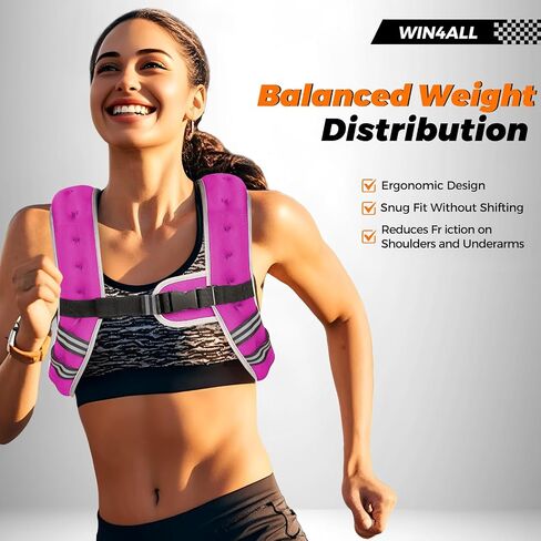 Weighted Vest Woman, 6lb/8lb/12lb/16lb/20lb, Adjustable Women Weighted Vest for Walking, Strength Training, Running, Fitness, Muscle Building, Black in Saudi Arabia