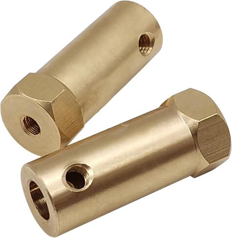 1pcs Rigid Hexagon Coupling 3mm 4mm 5mm 6mm 7mm 8mm Extended Copper Motor Shaft Connector Sleeve for Robot Smart Car(5mm) in Saudi Arabia
