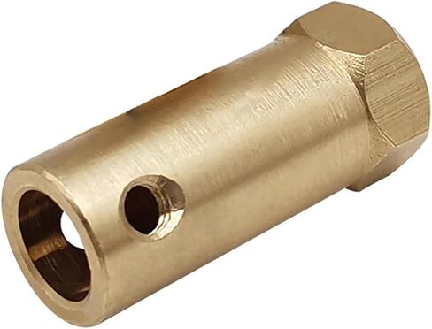 1pcs Rigid Hexagon Coupling 3mm 4mm 5mm 6mm 7mm 8mm Extended Copper Motor Shaft Connector Sleeve for Robot Smart Car(5mm) in Saudi Arabia