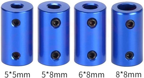1pcs Aluminum Flexible Coupling Bore 5mm 6mm 8mm Blue Flexible Shaft Coupler Screw Stepper Motor Flexible Shaft Coupler(6mm x 8mm) in Saudi Arabia
