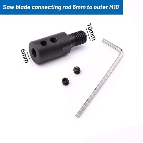 1pc M10 Outer Shaft Coupling Motor Shaft Saw Blade Coupler Sleeve Chuck Adapter Saw Blade Connecting Rod(6mm) in Saudi Arabia