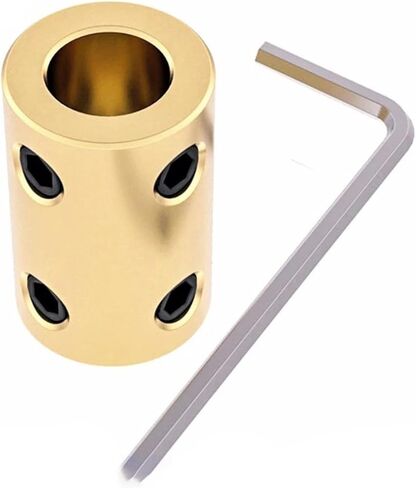 1pc Brass Motor Coupling Dia 14mm Length 22mm Bore Rigid Motor Shaft Coupler Connector(6 to 8mm) in Saudi Arabia