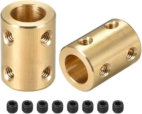 1pc Brass Motor Coupling Dia 14mm Length 22mm Bore Rigid Motor Shaft Coupler Connector(6 to 8mm) in Saudi Arabia