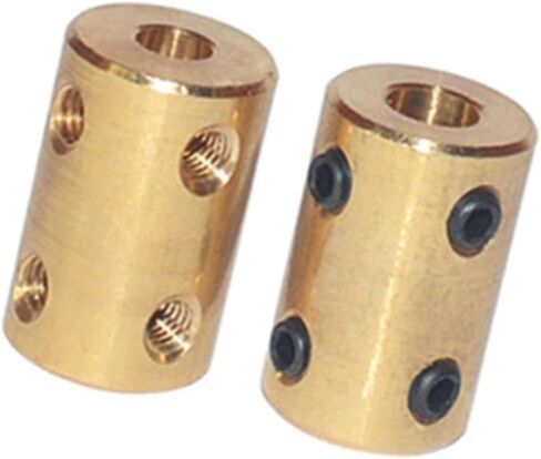 1pc Brass Motor Coupling Dia 14mm Length 22mm Bore Rigid Motor Shaft Coupler Connector(6 to 8mm) in Saudi Arabia