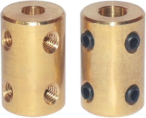 1pc Brass Motor Coupling Dia 14mm Length 22mm Bore Rigid Motor Shaft Coupler Connector(6 to 8mm) in Saudi Arabia