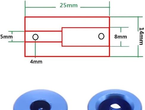 1pcs Aluminum Alloy Coupling 14mm Diameter 25mm Length Blue Flexible Screw Stepper Motor Shaft Coupler 5mm 8mm Bore(5X5X25mm) in Saudi Arabia