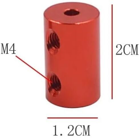 1PC D12L20 السائر اقتران اقتران القطر 12 مم طول 20 مم سبيكة الألومنيوم 3D المطبوعات مقرنة عمود مرنة (5 مم × 6 مم) in Kuwait