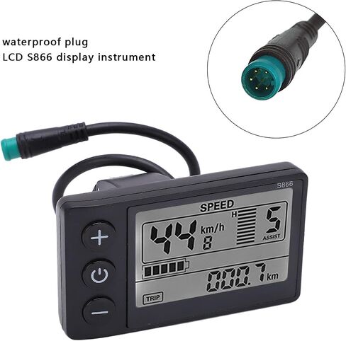 Electric LCD Display, S866 LCD Display LCD Display 24V 36V 48V Control Panel with Plug Motor Speed Controller Kit in Saudi Arabia