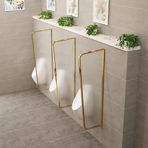 Gold Waterproof Urinal Heavy Duty WallMount Glass Partition Baffle with Complete Kits for Bathrooms Schools Shopping Malls55in/140cm Size in Saudi Arabia