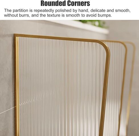 Gold Waterproof Urinal Heavy Duty WallMount Glass Partition Baffle with Complete Kits for Bathrooms Schools Shopping Malls55in/140cm Size in Saudi Arabia