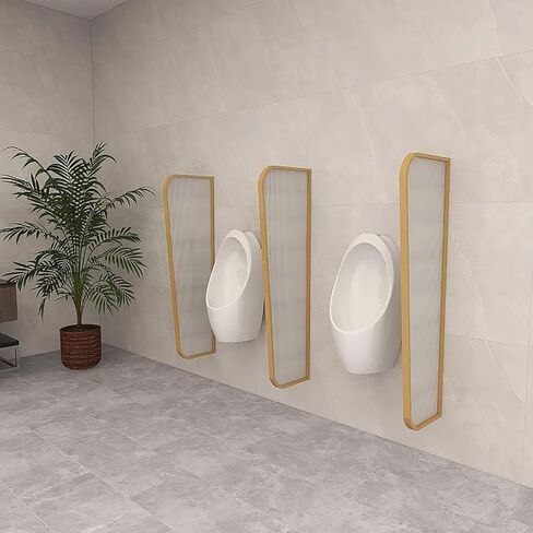 Gold Waterproof Urinal Heavy Duty WallMount Glass Partition Baffle with Complete Kits for Bathrooms Schools Shopping Malls55in/140cm Size in Saudi Arabia