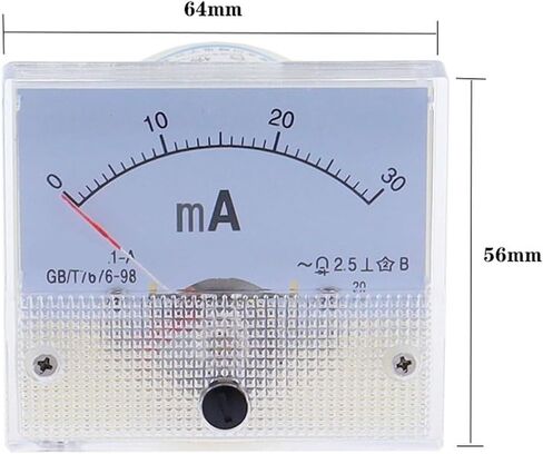 1PCS 85L1-mA-500MA White Plastic case Ammeter(400MA) in Saudi Arabia