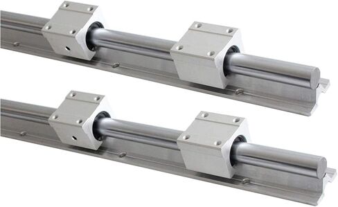 Professional 2PCS SBR25 300 400 500 600 800 1000 1200 1500mm دليل خطية RAIL OD 25MM 4PCS SBR25UU كتل الخطية لأجزاء CNC (300 مم) in Saudi Arabia