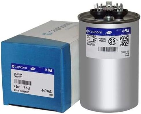 Compatbile Replacement for GE Genteq OEM Capacitor - 97F9883 / CPT01842-45/7.5 x 440 Round with Resistor in Saudi Arabia