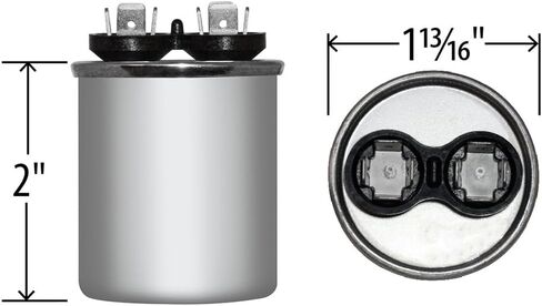 20 uf/MFD 370 VAC Round Run Capacitor Replaces 325P206H37M25N4X SE2037 2211 PRC20A TRC20 in Saudi Arabia