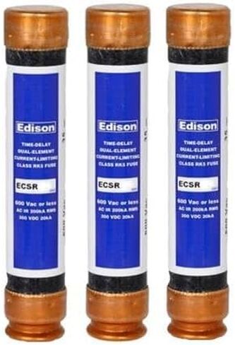 (حزمة 3) استبدال متوافق مع Ferraz TRS15R - Edison Time Delay Fuse - 15 AMP 600V - RK5 Dual Element in Saudi Arabia