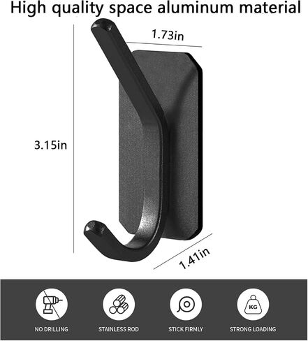 Paoli Heavy Duty Adhesive Hooks,Self-Adhesive Hooks Multiple Colors and Styles 30 lb Maximum Load for Home Schools and Offices (4pc, Gold) in Saudi Arabia