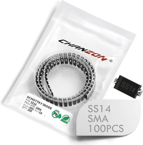 (Pack of 100 Pieces) Chanzon SS14 SMD Schottky Barrier Rectifier Diodes 1A 40V SMA (DO-214AC) 1 Amp 40 Volt in Saudi Arabia