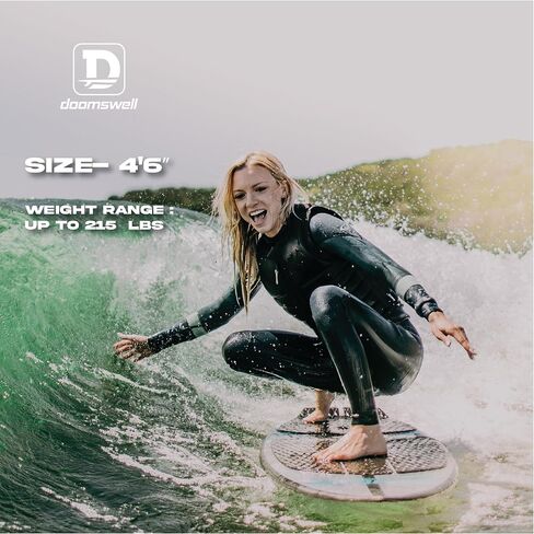 لوحة Doomswell Nitro Wakesurf-4'6 "لوحة Skim Wakesurf للتصفح المبتدئين وتصفح الأداء الوسيط | الروك المنخفض ، زعنفة واحدة ، تصميم عالي الأداء مضغوط. in Saudi Arabia