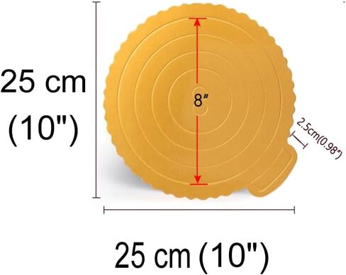 25 PCS 10 Inches Cakeboards for 8 Inch Cake, Mousse Cake Boards,cake,dessert,pastry display Cake Boards.(Square-White) in Kuwait