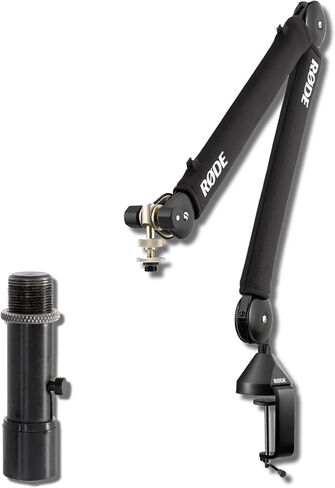 Rode PSA1+ Professional Studio Boom Arm for Broadcast Microphones with Quick Release Microphone Adapter and StreamEye Polishing Cloth in Saudi Arabia