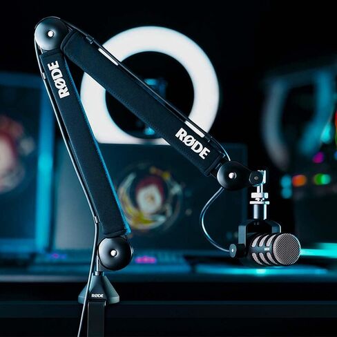 Rode PSA1+ Professional Studio Boom Arm for Broadcast Microphones with Quick Release Microphone Adapter and StreamEye Polishing Cloth in Saudi Arabia