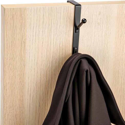 Blulu 4 Pack Over the Door Double Hooks ، غرفة نوم الخلفية من شماعات الأبواب المعدنية منظم الخطافات التوأم لتعليق الملابس ، المناشف ، المعاطف ، القبعات ، الأكياس ، أرمية الاستحمام (الفضة) in Saudi Arabia
