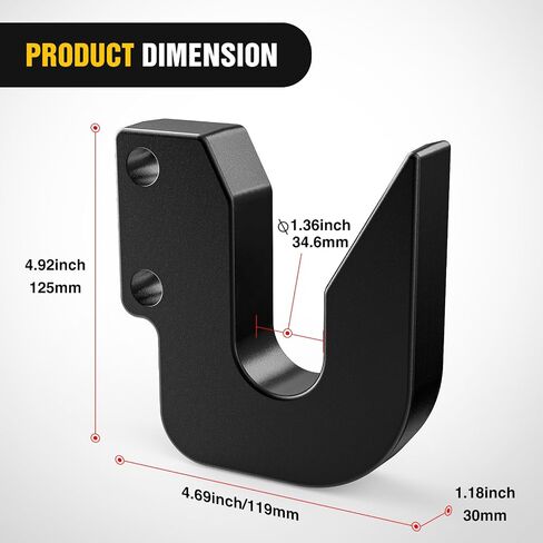 Nilight Quick Hitch Top Hook for Cat 1 Fit for Harbour Freight Tow Hook Up 3 Point Quick Excning Category Powder Black Powder Clated HW14-11-37 و HF141137 in Saudi Arabia