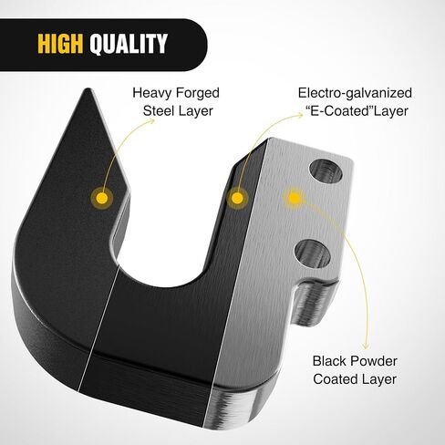 Nilight Quick Hitch Top Hook for Cat 1 Fit for Harbour Freight Tow Hook Up 3 Point Quick Excning Category Powder Black Powder Clated HW14-11-37 و HF141137 in Saudi Arabia