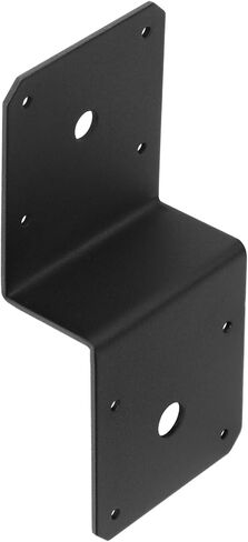 6 PCS Black 2" Post to Beam Z Tie Plate , Deck Joist Tie Plate Fit 2x4 Cross Joist and 4x4 Post, 13 Gauge Metal Joint Thickness 2.2 mm Corner Brace for Roofing Trusses Wood Timber Connectors in Kuwait