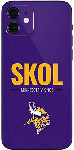 Skinit Decal Phone Skin Compatible with iPhone 12 - Officially Licensed NFL Minnesota Vikings Team Motto Design in Saudi Arabia