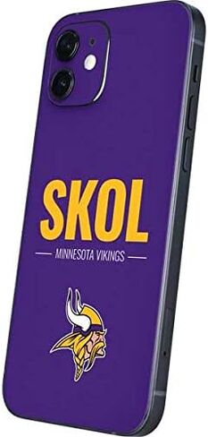 Skinit Decal Phone Skin Compatible with iPhone 12 - Officially Licensed NFL Minnesota Vikings Team Motto Design in Saudi Arabia