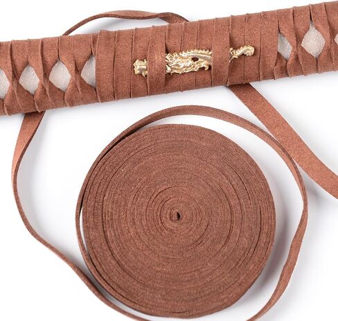 4.4 Yard Leather Ito Tsukamaki Handle Wrapping Cord Rope for Japanese Sword Katana Wakizashi Tanto in Kuwait
