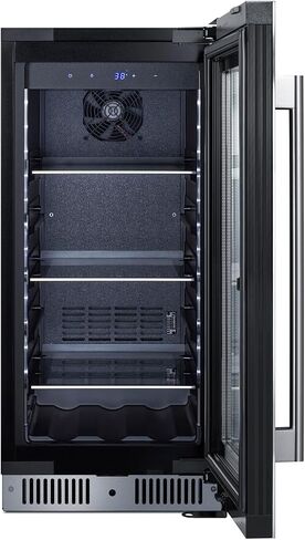Summit 15 "مركز المشروبات ، 2.6 متر مكعب ، الفولاذ المقاوم للصدأ والزجاج- CL156BV1CSS (الباب الأيسر) in Kuwait