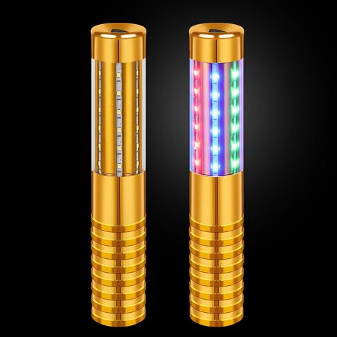 8 Pieces RGB LED Strobe Baton Light Rechargeable Bottle Service Sparklers Stick Reusable Champagne Bottle Handheld LED for Club Stage Nightclub Party Concert Event Bar Outdoor - Silver in Saudi Arabia
