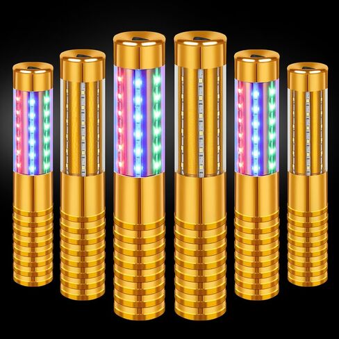 8 Pieces RGB LED Strobe Baton Light Rechargeable Bottle Service Sparklers Stick Reusable Champagne Bottle Handheld LED for Club Stage Nightclub Party Concert Event Bar Outdoor - Silver in Saudi Arabia