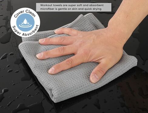 مناشف صالة الألعاب الرياضية الصغيرة 3 عبوات ، مناشف اليوغا سريعة التجفيف للرياضة ، ومعدات التمرين ، والمنزل والصالة الرياضية ، 16 بوصة × 27.5 بوصة in Kuwait