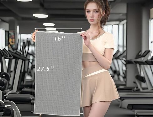 مناشف صالة الألعاب الرياضية الصغيرة 3 عبوات ، مناشف اليوغا سريعة التجفيف للرياضة ، ومعدات التمرين ، والمنزل والصالة الرياضية ، 16 بوصة × 27.5 بوصة in Kuwait