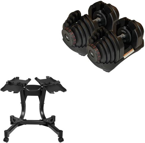 MOTV8 10-90 LB DUMBBELL القابلة للتعديل: يضبط من 10-90 رطل ، 17 إعدادات قابلة للتعديل (زوج) in Saudi Arabia