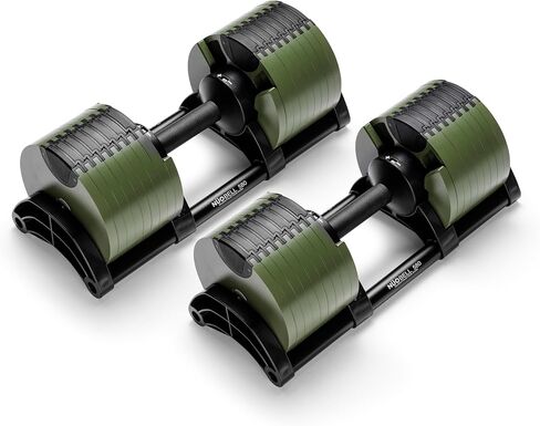 NÜOBELL® Adjustable Dumbbell Set, 5-50 LB or 5-80 LB, Easy Twist 2024-25 Model, All-In-One Weights Set (Pair) for Home, Original Manufacturer in Kuwait