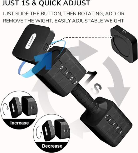 Adjustable Dumbbell Set for Women Men 16LB 20LB Hand Weights Dumbbells Sets Woman Exercise Fitness dumbbell Adjust dumbbells set of 2 for Home Gym Workout Strength Training Equipments in Kuwait