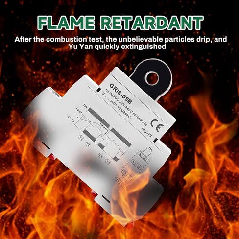 ZPSHYD GRI8-05A ترحيل مراقب تيار التيار المتردد ، مراقبة التيار الزائد القابل للتعديل 2-20A ، مؤشر LED 35 مم تثبيت السكك الحديدية للأتمتة الصناعية الحالية in Kuwait