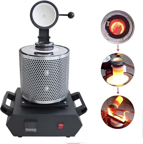 Melting Furnace 1600W 110V/220V - High Temperature Electric Furnace with Graphite Crucible for Metal Melting and Laboratory Use in Kuwait