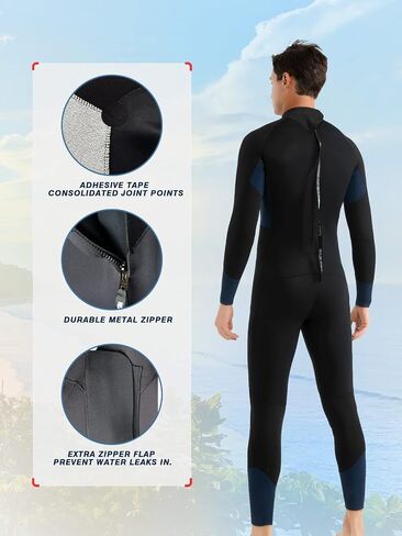 Mens Womens Wetsuit 5/4mm Neoprene Scuba Diving Long Sleeve Back Zipper Thermal Wet Suits Cold Water Keep Warm in Saudi Arabia